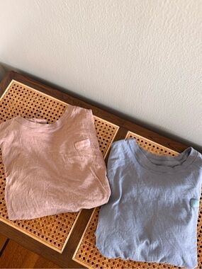 SET Active Long Sleeve Tee in Dusty Pink and Light Blue - selling as a set